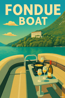 Aix les bains, lac du Bourget, fondu sur bateau